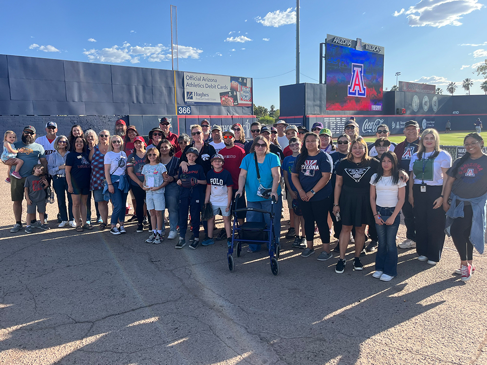 Teachers coming together at a sporting event